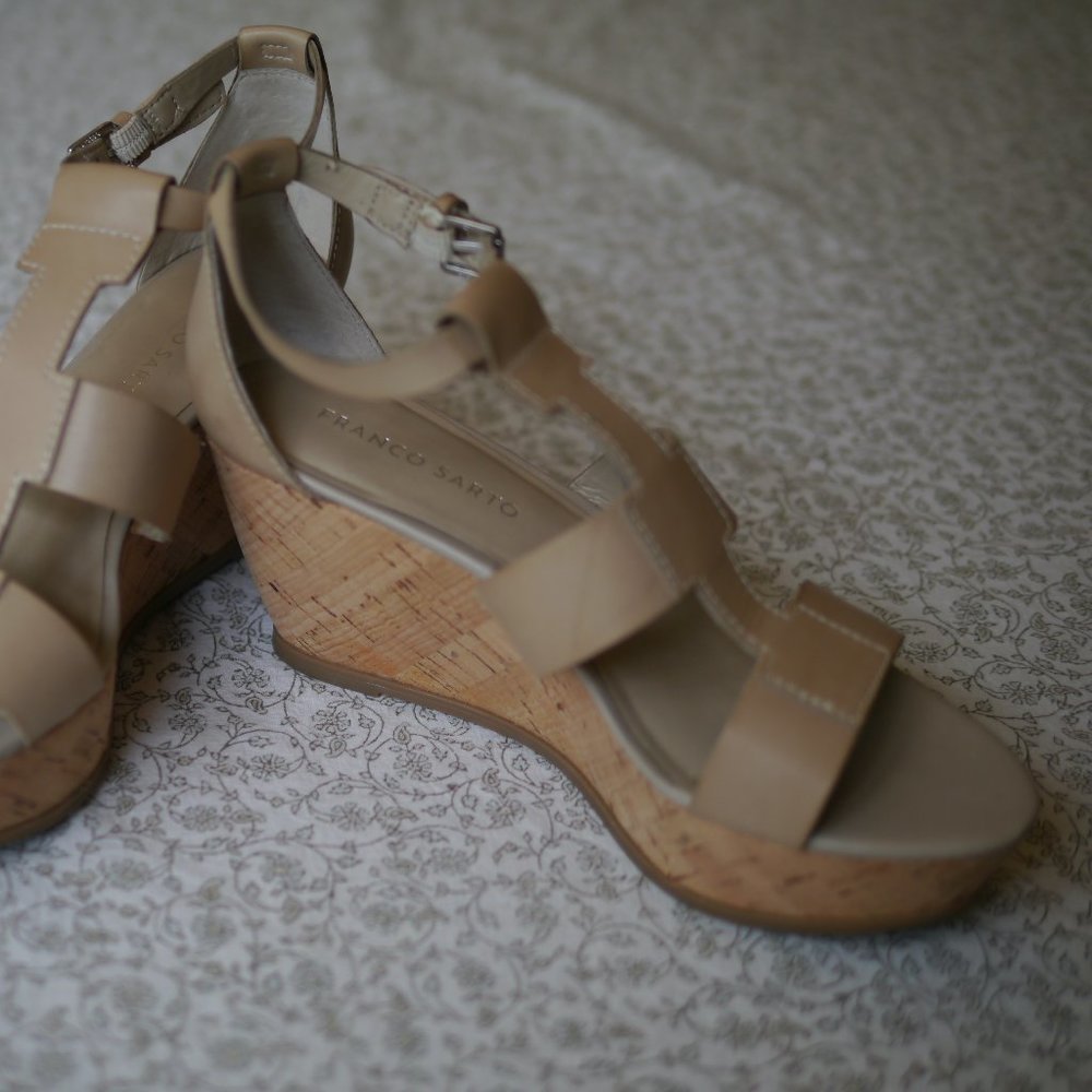 Franco Sarto Falco Platform Wedge Sandals 7.5